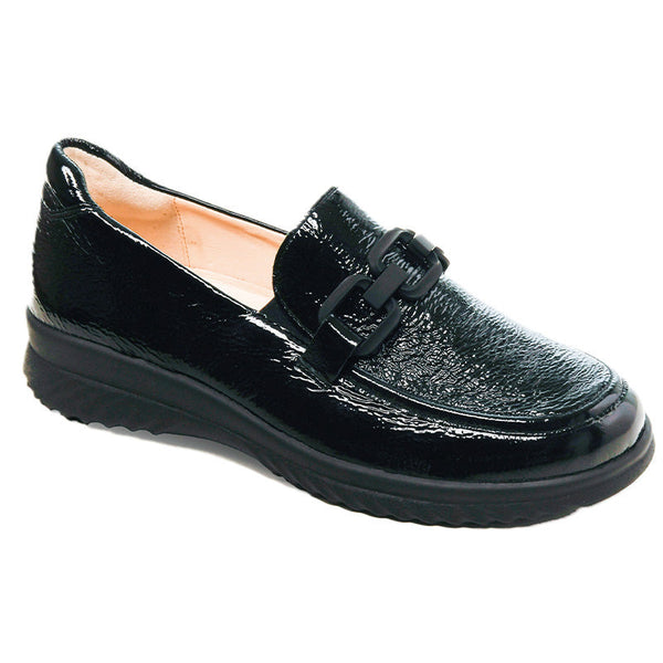 Mocassin Femme Heather Noir verni Mocassin Femme Heather Noir verni