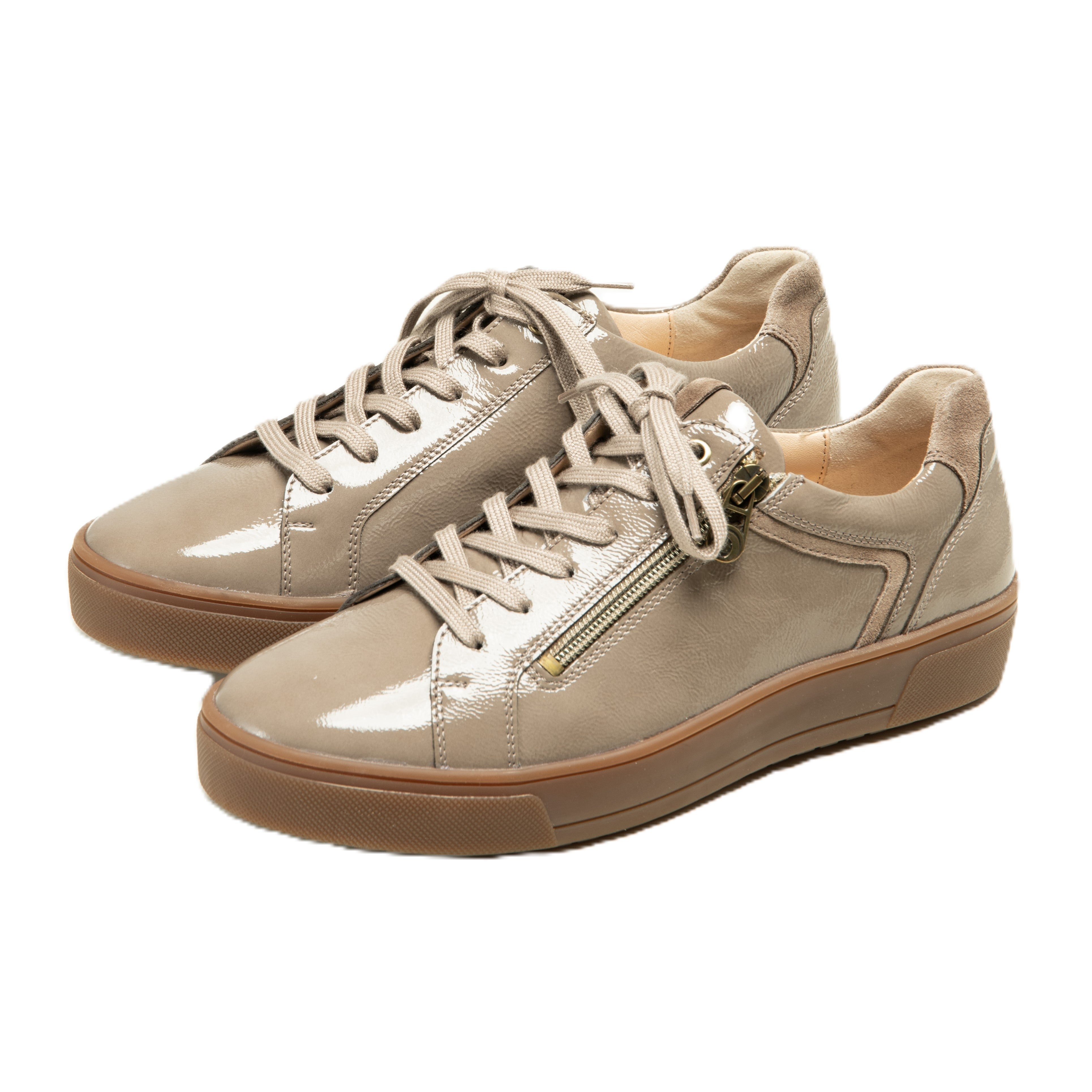 Chaussure à lacets Femme Helene Taupe verni