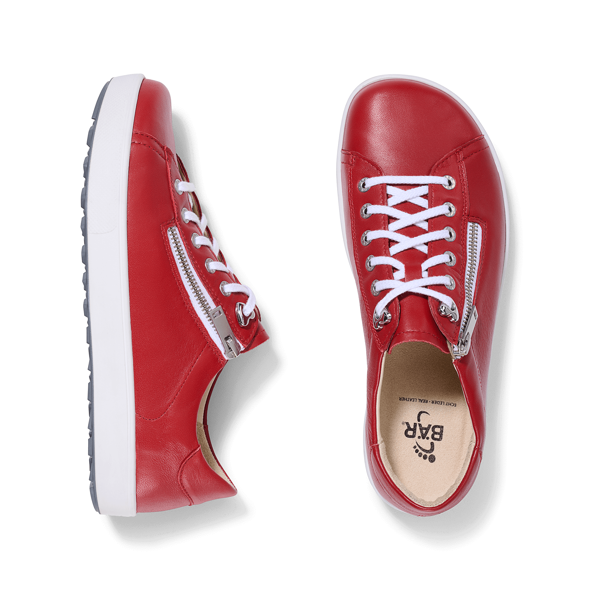 Chaussure à lacets Femme Margot Rouge