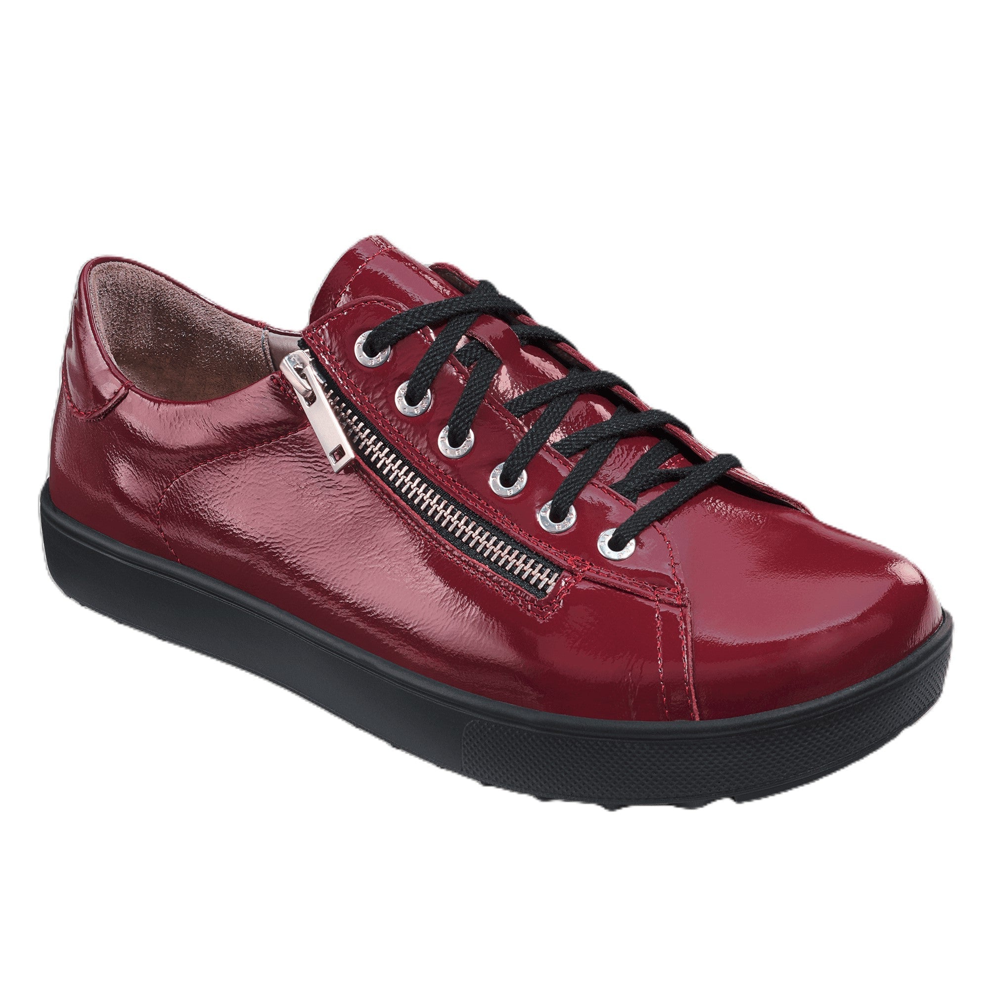 Escarpins POMMARD Cuir Bordeaux Strass – Fabriqués En Italie, Talons Plats, Taille 38.5