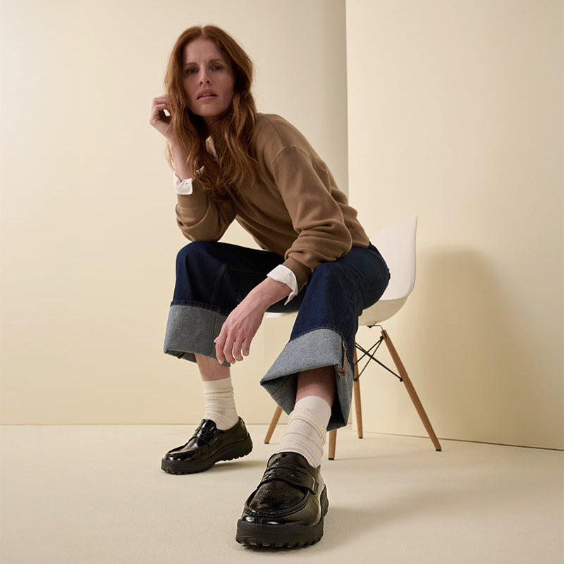 Mocassin Femme Nola Noir verni