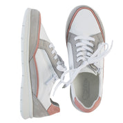 Chaussure à lacets Femme Marie Gris-Blanc-Rose