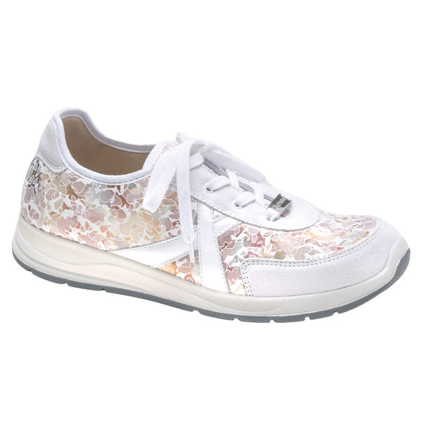 Chaussure à lacets Femme Kioto Blanc fleuri Chaussure à lacets Femme Kioto Blanc fleuri