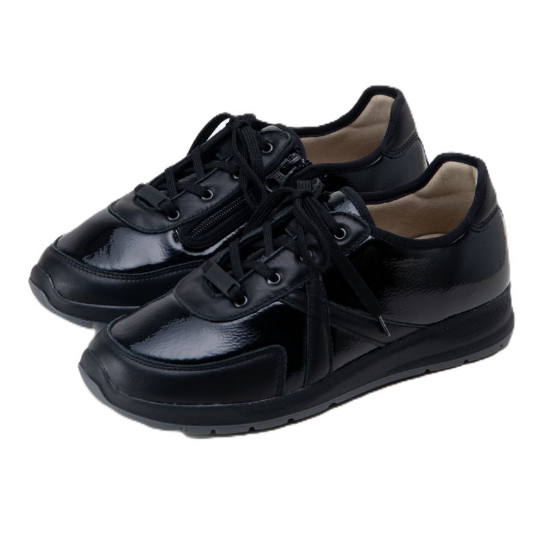 Chaussure à lacets Femme Kioto Noir verni