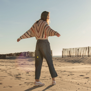Chaussure à lacets Femme Reine Blanc-Rose