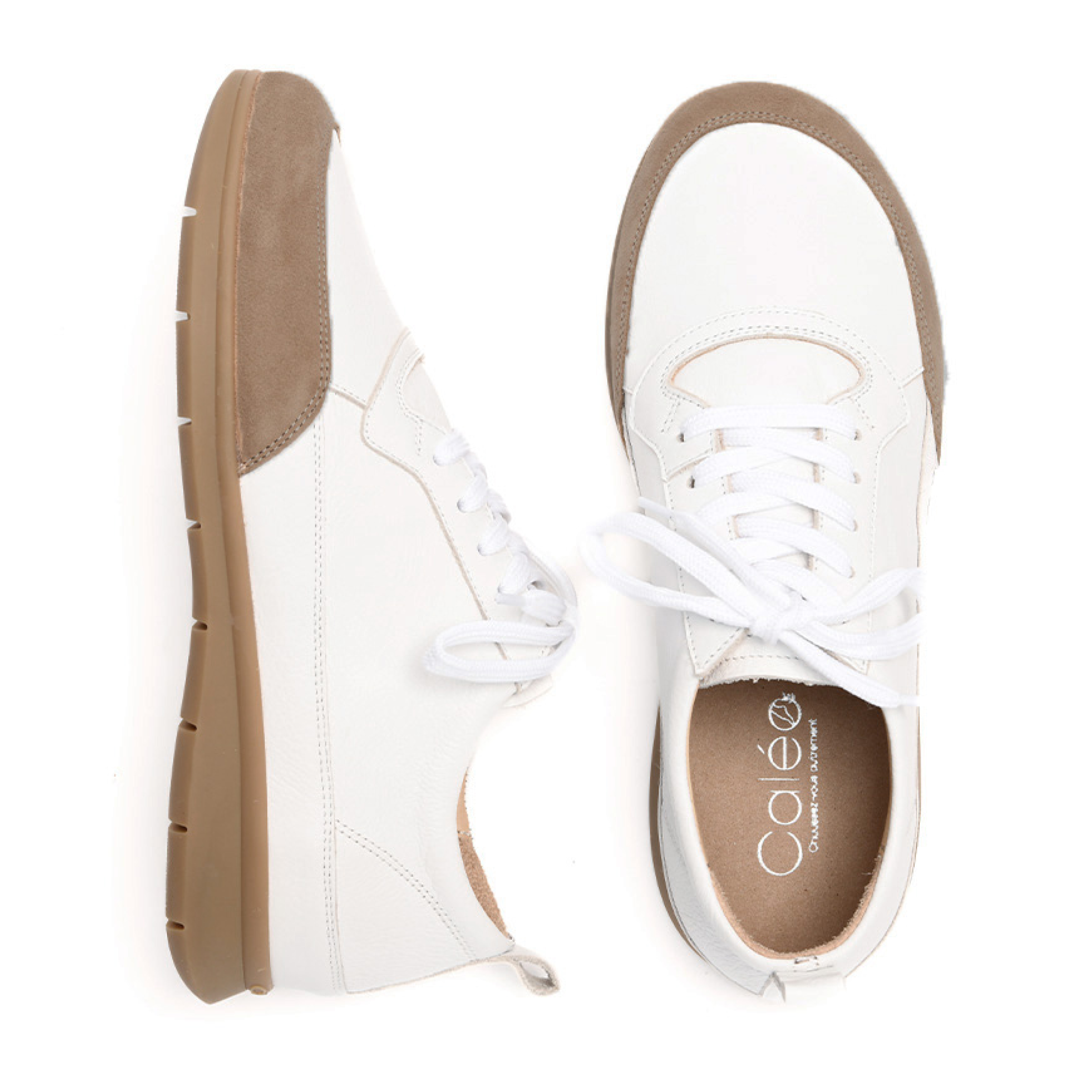 Basket Femme Myrtille Blanc-Beige