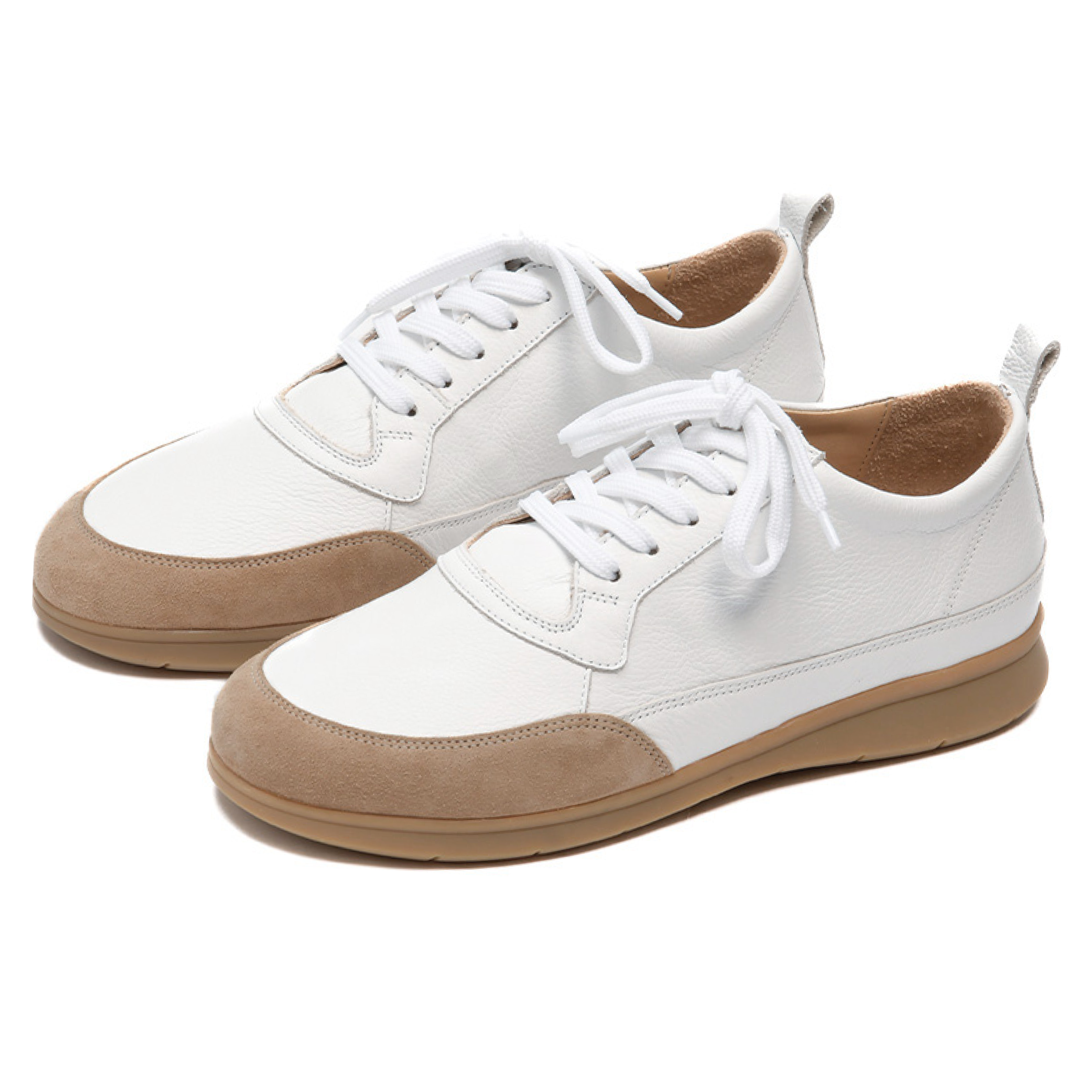 Basket Femme Myrtille Blanc-Beige