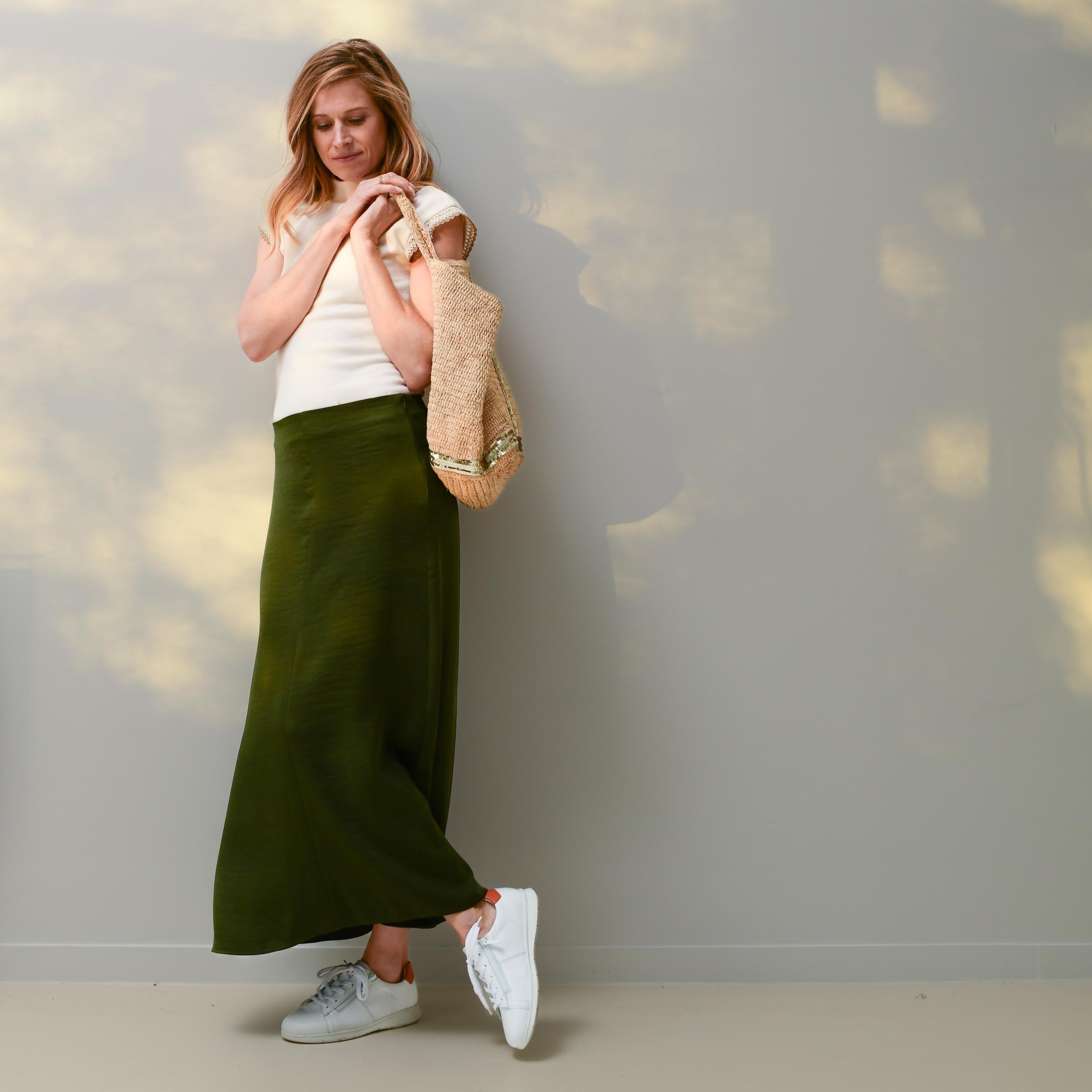 Basket Femme Molly Blanc-Orange