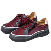 Basket Femme Marie Noir-Bordeaux-Gris
