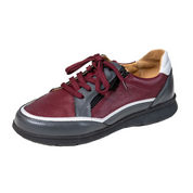 Basket Femme Marie Noir-Bordeaux-Gris