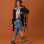 Basket Femme Molly Gris-Bleu