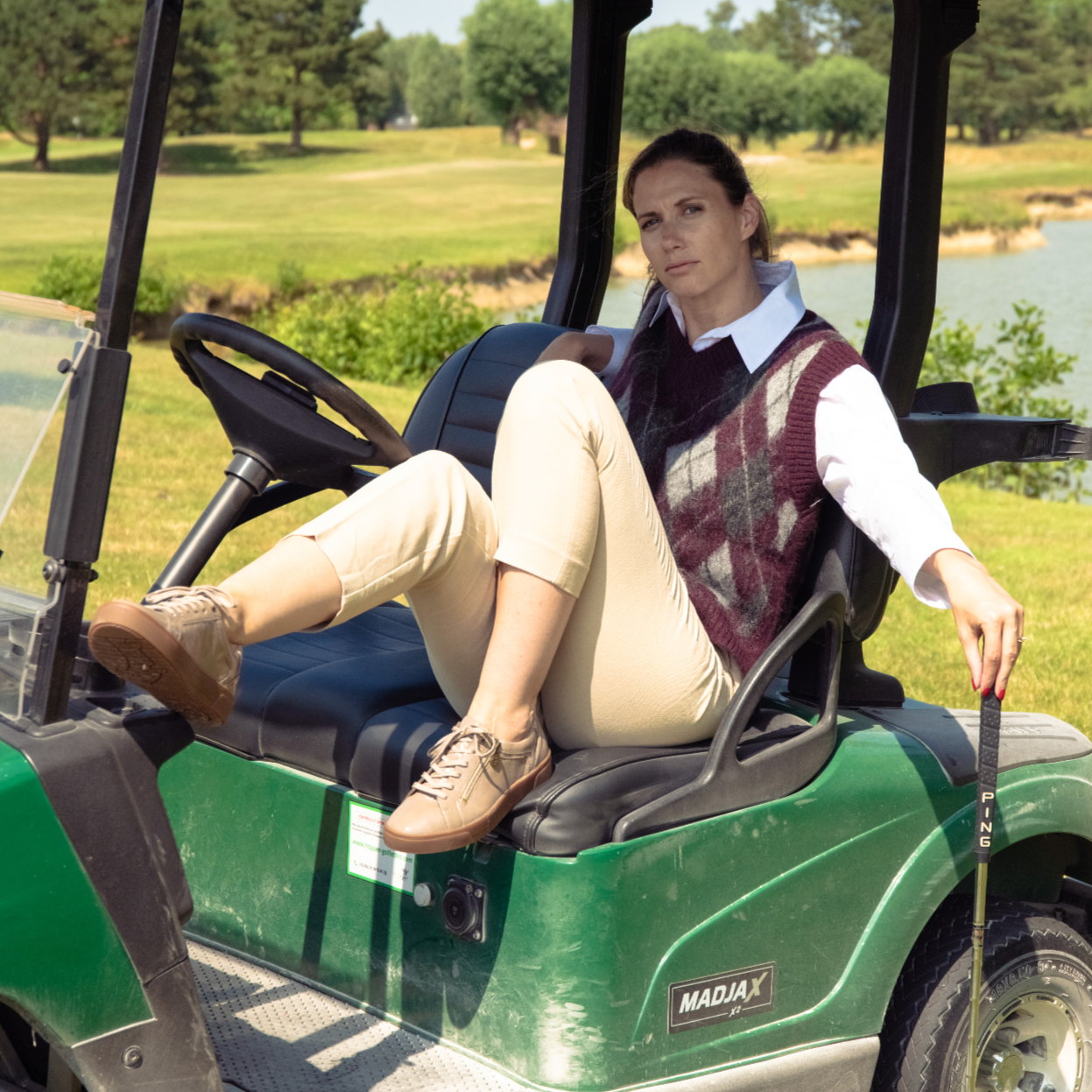 Chaussure à lacets Femme Helene Taupe verni