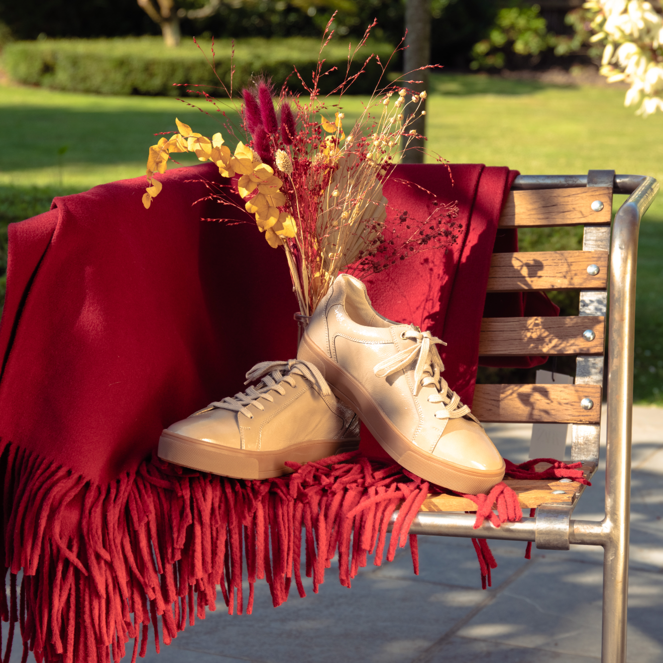 Chaussure à lacets Femme Helene Taupe verni