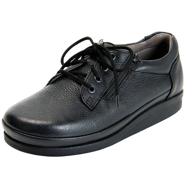 ZIPPA NOIR - Chaussures à lacets pour pieds sensibles 2.5