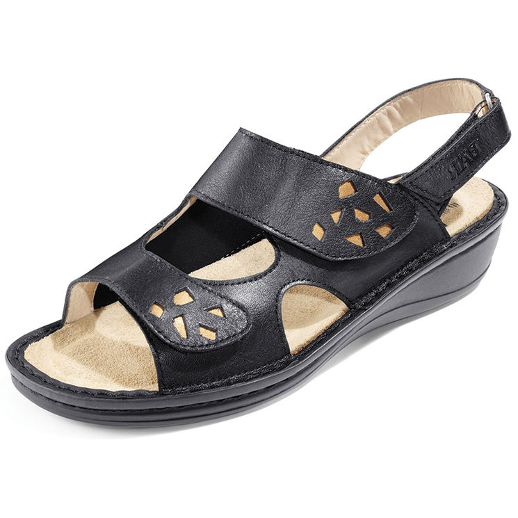 SINA NOIR - Une sandale de confort sur mesure 8.5