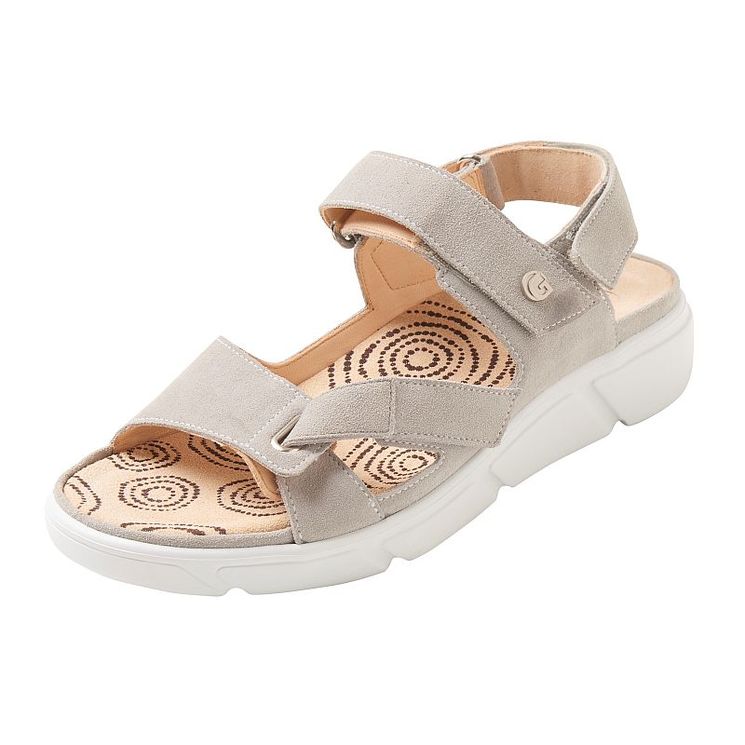 HALINA GRIS CLAIR - Jolie sandale de confort pour Femme 37