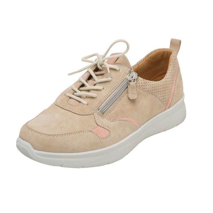 KALYS IVOIRE/ROSE - Chaussures à lacets confortables et légères pour Femme 5.5