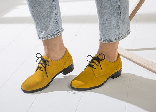 AGATHE BLEU - Chaussures de confort à lacets Le chic urbain pour