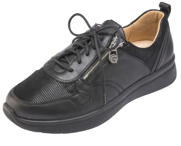 KALYS NOIR - Chaussures à lacets confortables et légères pour Femme 3.5
