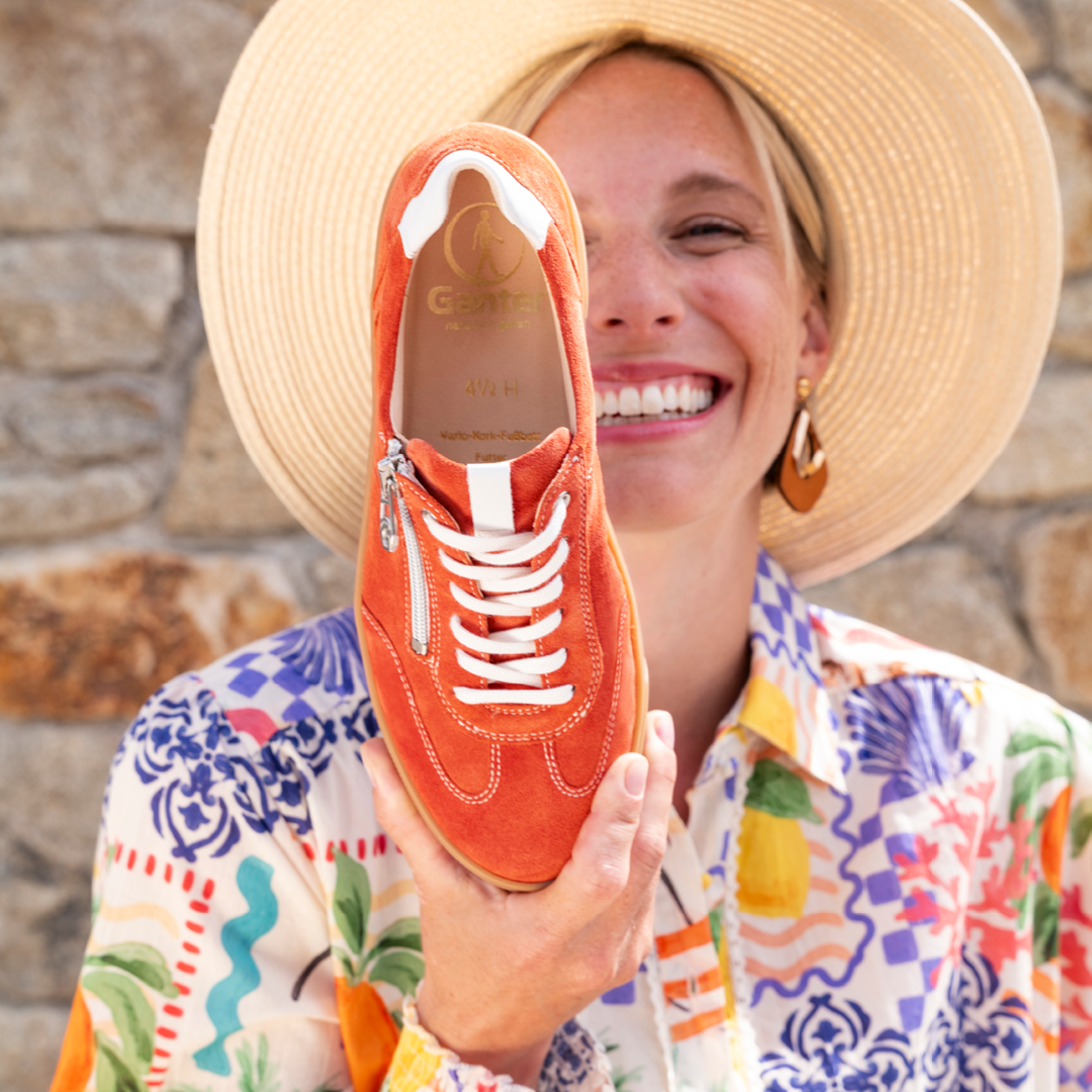 Chaussure à lacets Femme Helene Orange