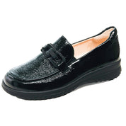 Mocassin Femme Heather Noir verni