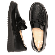 Mocassin Femme Heather Noir verni