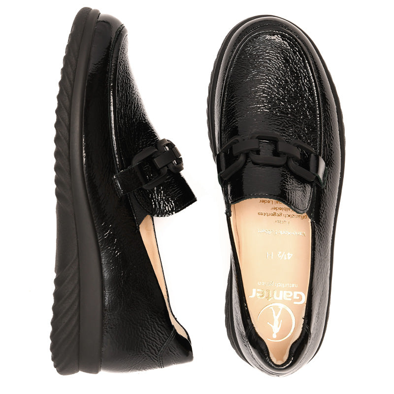 Mocassin Femme Heather Noir verni