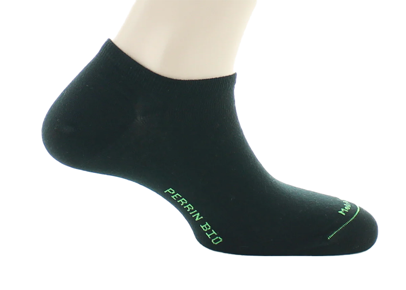 Socquettes Mixte 100% coton Bio Noir