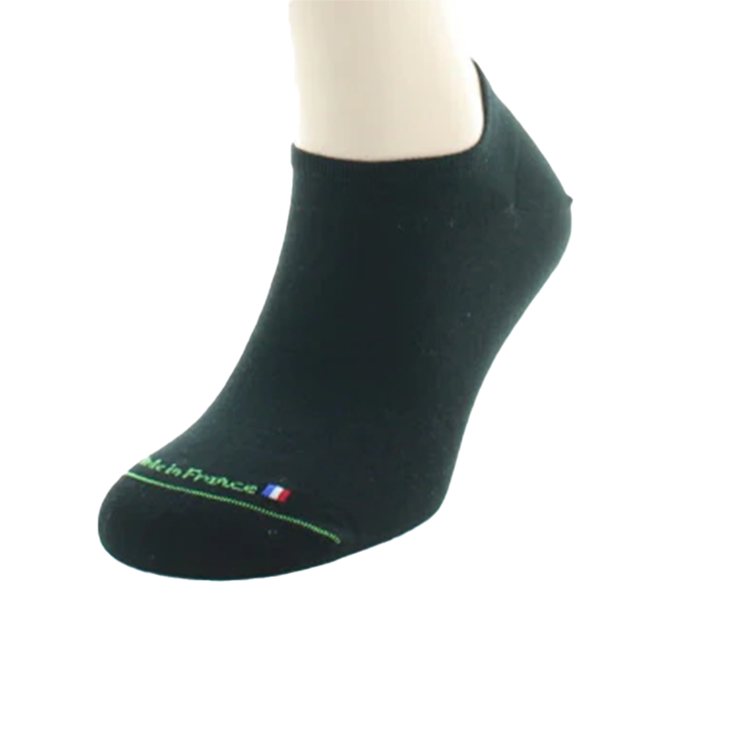 Socquettes Mixte 100% coton Bio Noir