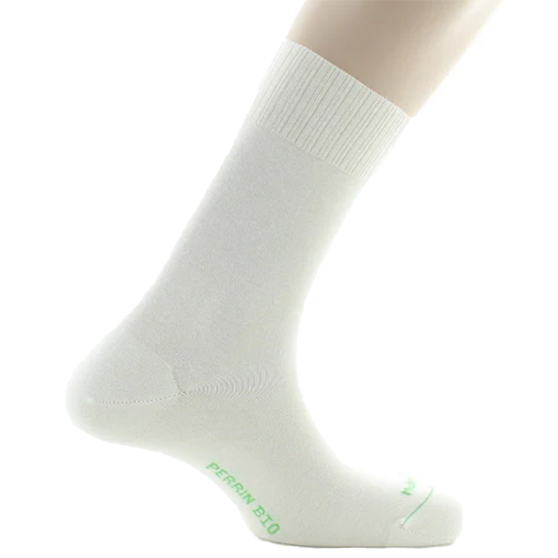 Chaussettes Mixte sans élastiques 100 % Coton Bio Blanc