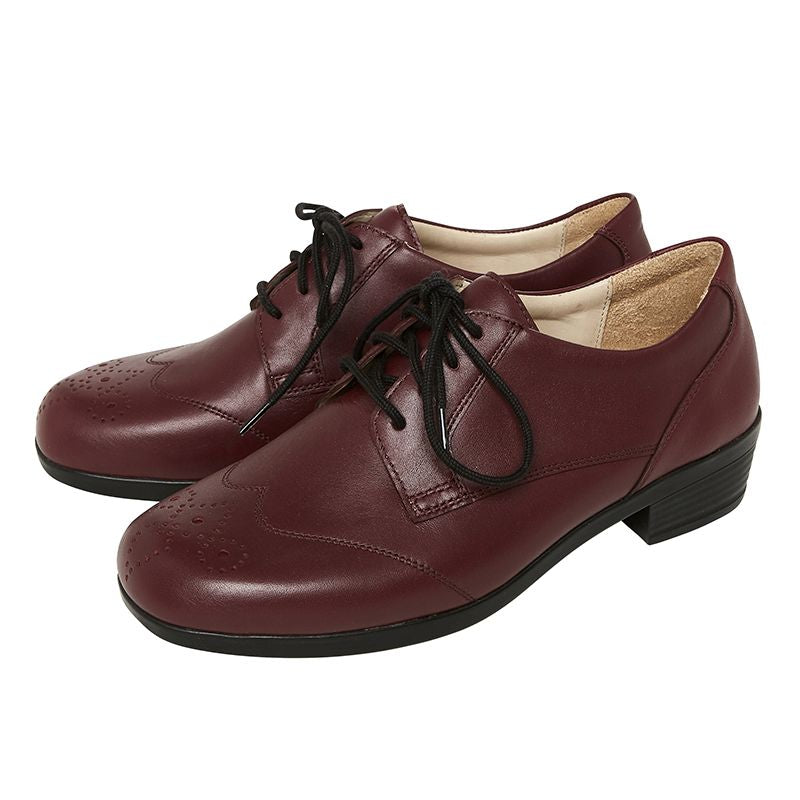 Chaussure à lacets Femme Anaïs Bordeaux – JB Rodde