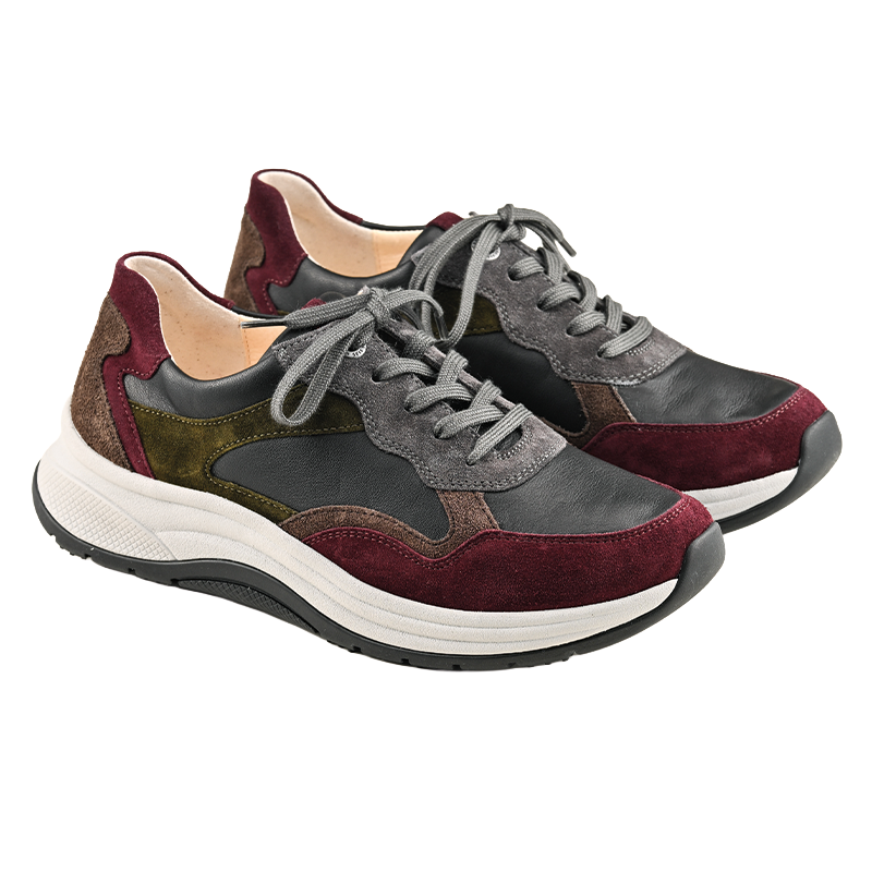 Chaussure à lacets Femme Fly Aubergine Multicolore