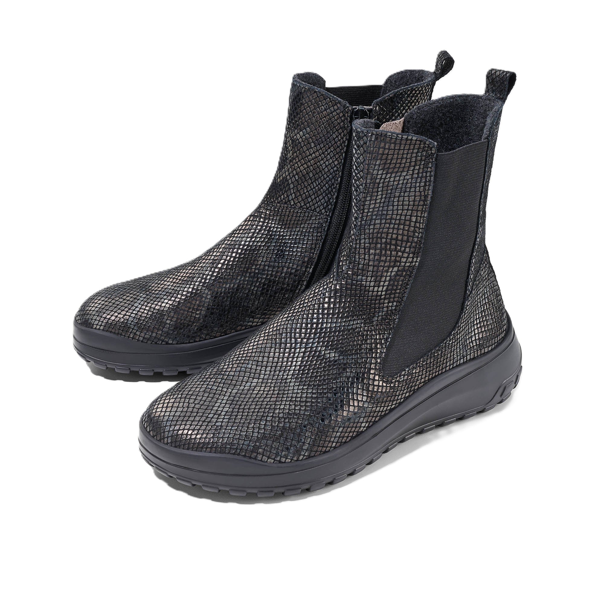 Bottine Femme Mabel Noir serpent