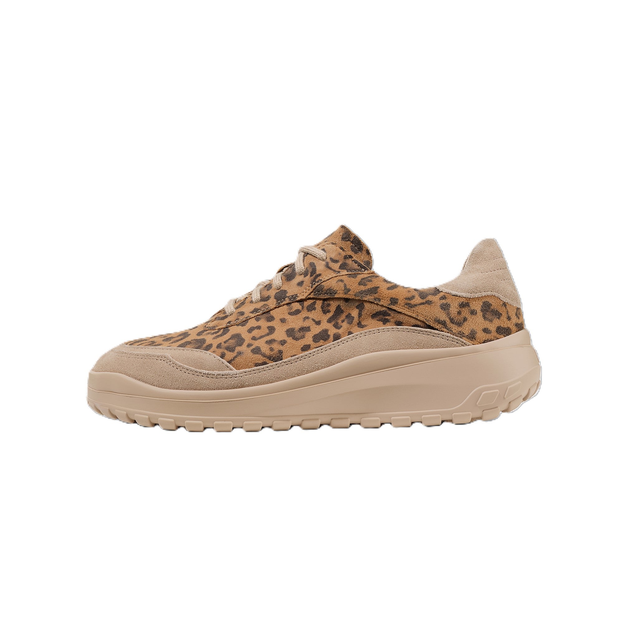 Chaussure à lacets Femme Quinn Leopard-Cognac
