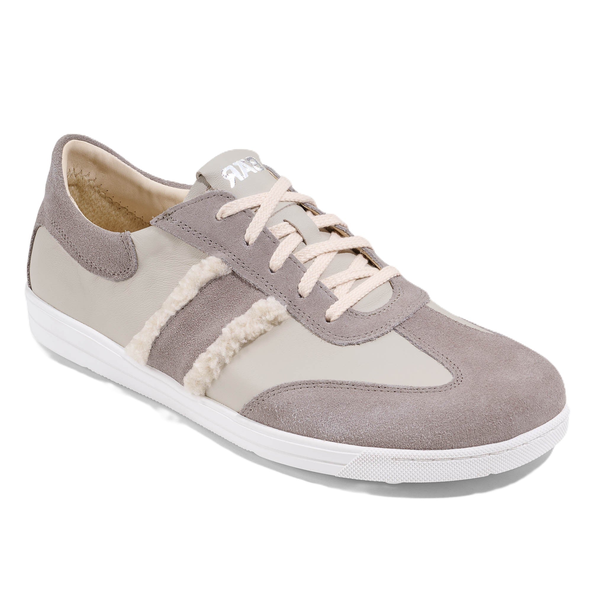 Basket Femme Elody Blanc Taupe