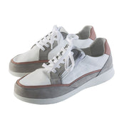 Chaussure à lacets Femme Marie Gris-Blanc-Rose