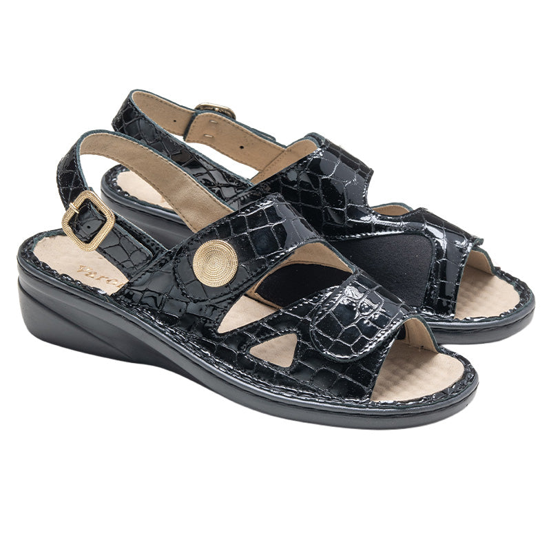 Sandale Femme Isadora Noir verni