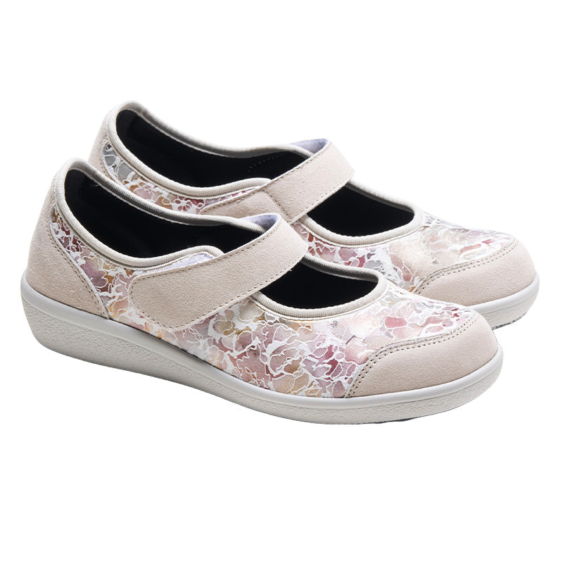 Mocassin Femme Sevilla Beige fleuri