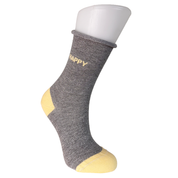 Chaussettes Mixte Signature Gris métallisé "Happy"