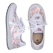 Chaussure à lacets Femme Kioto Blanc fleuri
