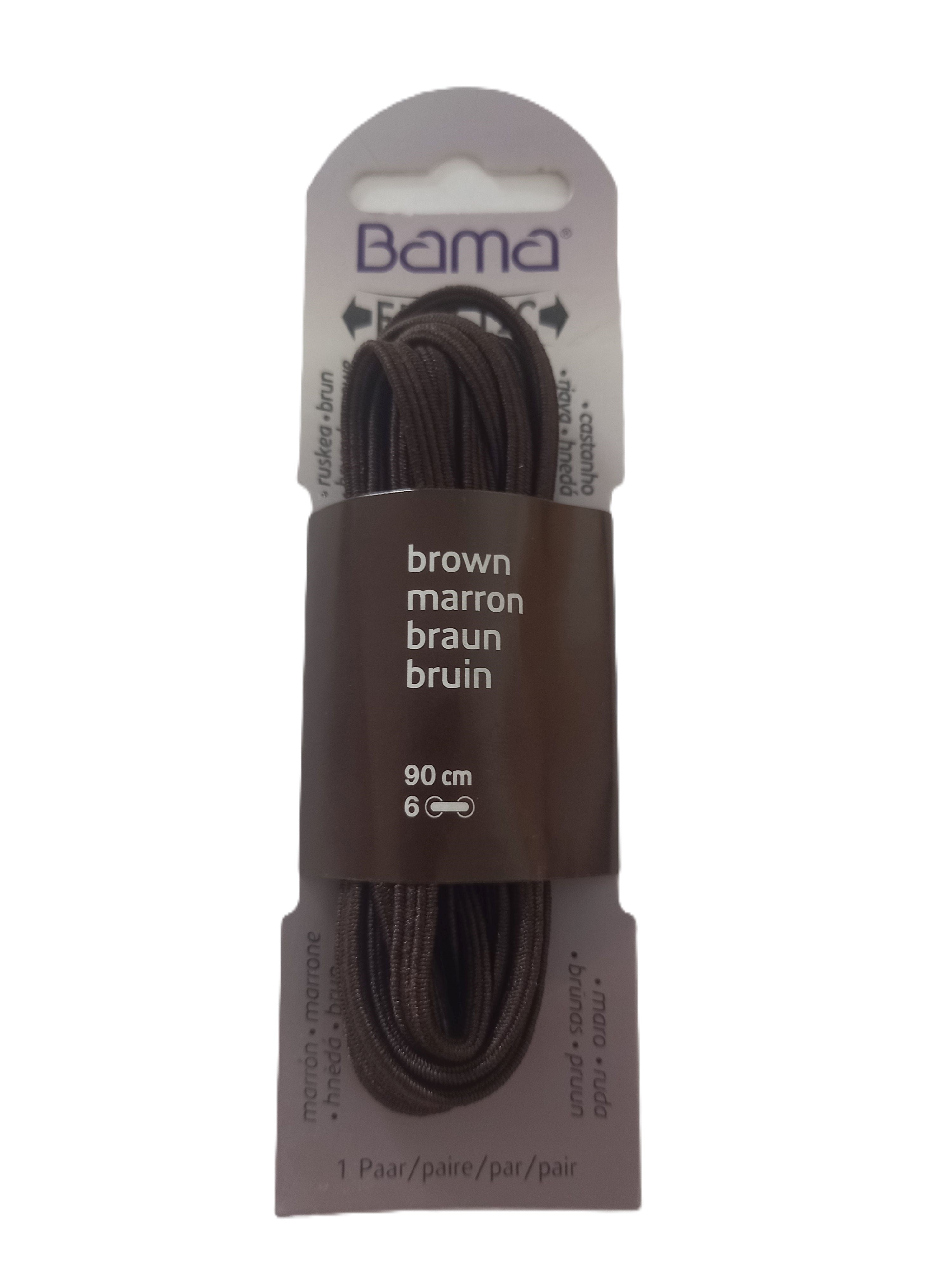 Lacets élastiques plats Marron 90 cm