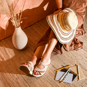 Sandale Femme Cali Beige-Orange