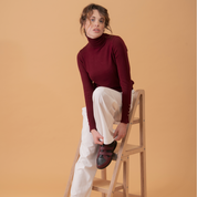 Basket Femme Maé Noir-Bordeaux