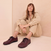 Chaussure à lacets Femme Clea Bordeaux