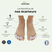 Ecarteurs d'orteils ajustables