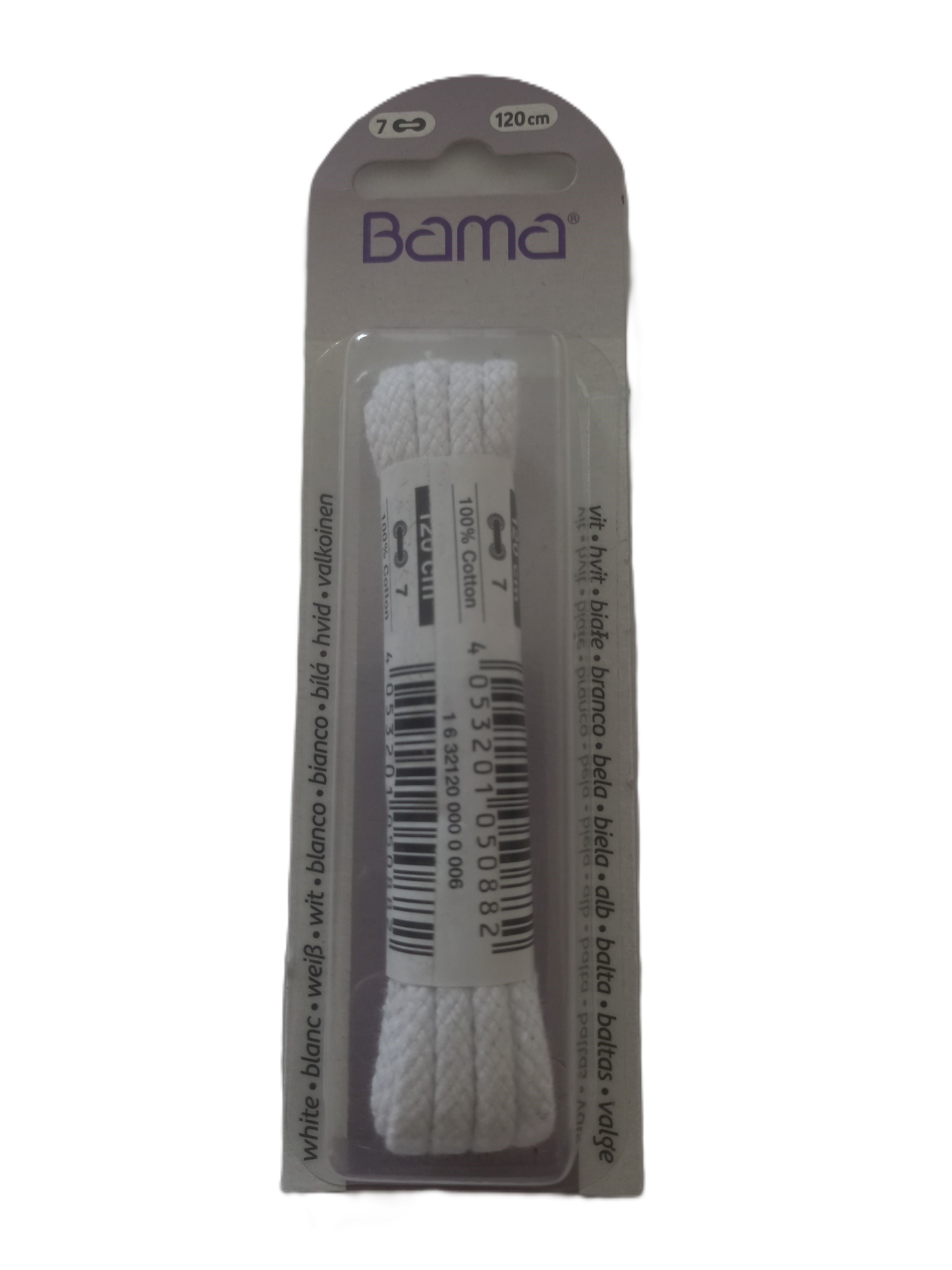 Lacets ronds blanc 120 cm