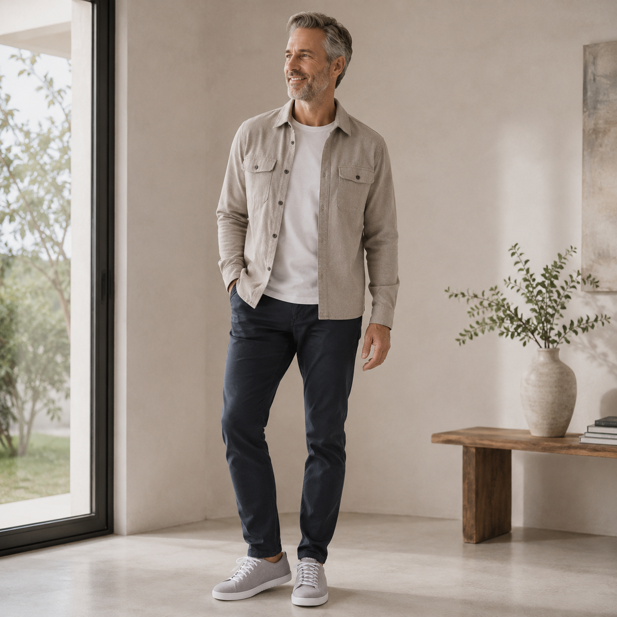 Chaussure à lacets Homme Dale Gris clair
