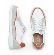 Basket Femme Marie Blanc-Orange
