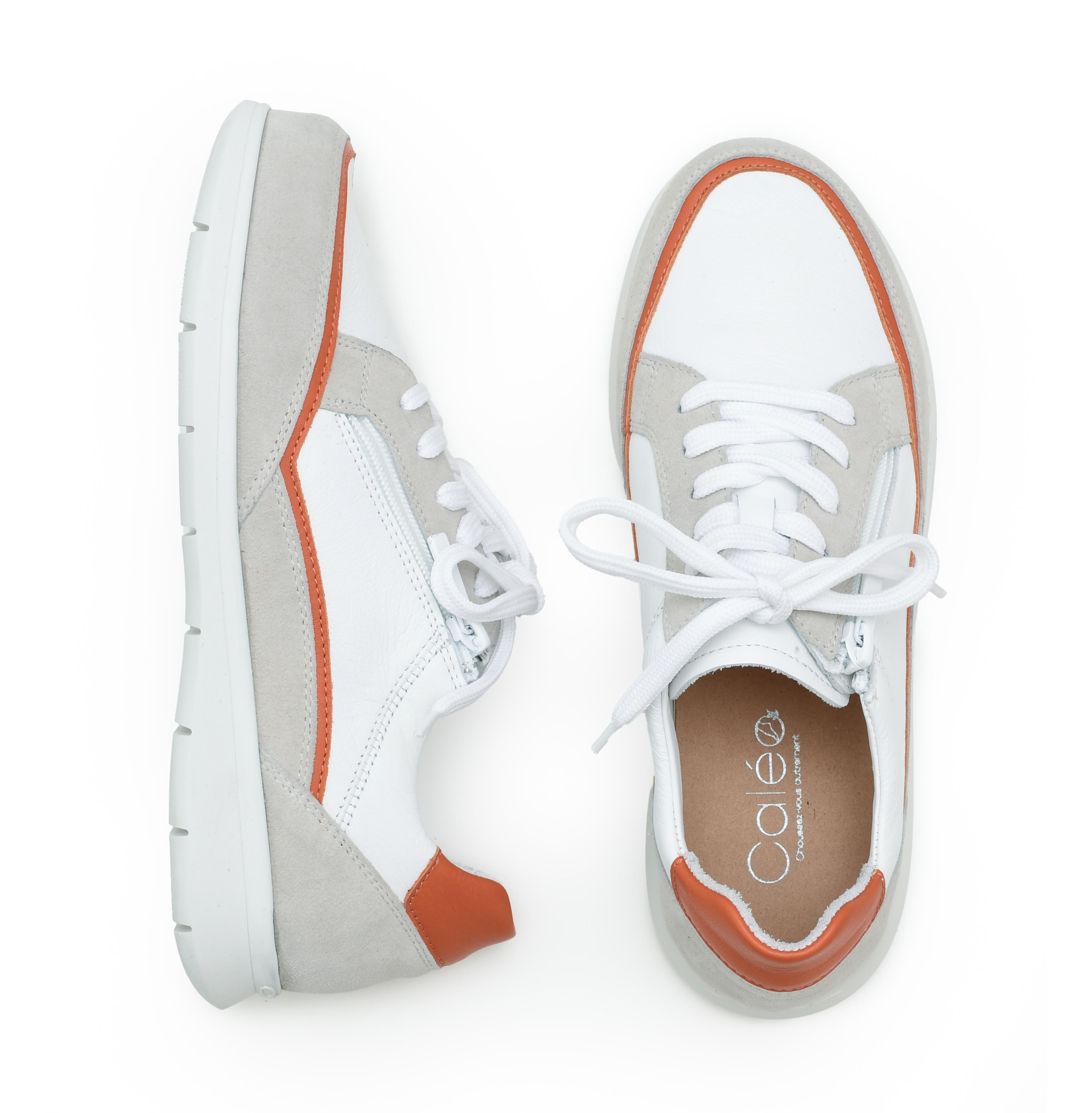 Basket Femme Marie Blanc-Orange