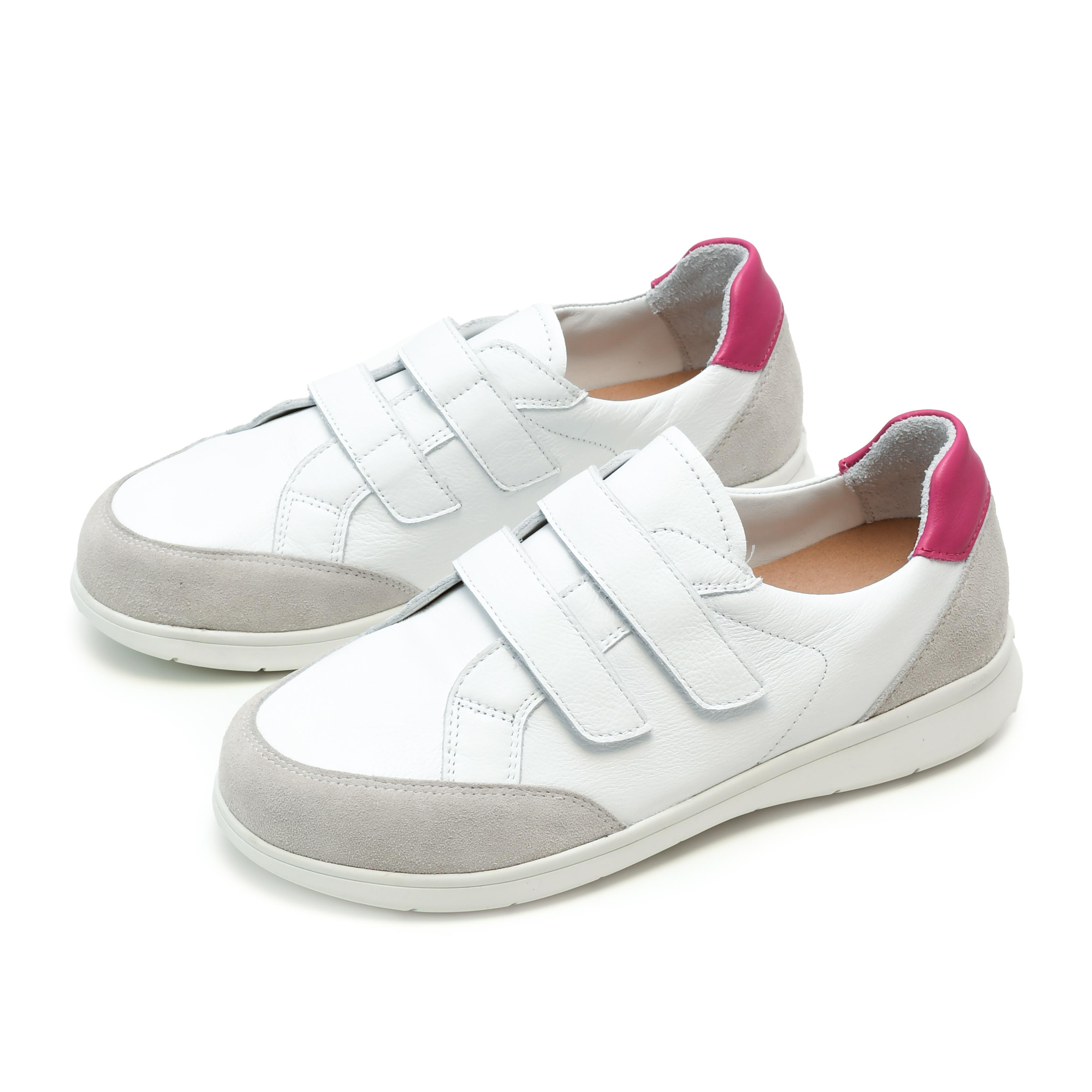 Basket Femme Maé Blanc-Fuchsia